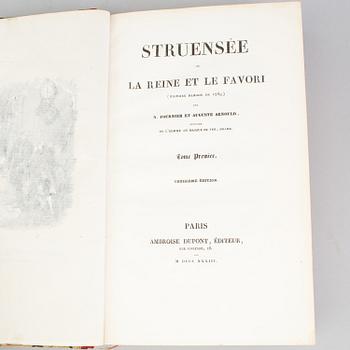 N FOURNIER et AUGUSTE ARNOLD, Struensee, 2 vol, Paris, Ambroise Dupont, 1833.