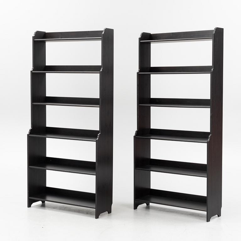 A pair of 'Leksvik' bookcases, IKEA, Sweden.