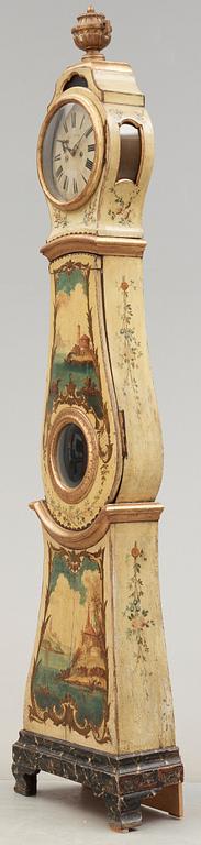 A Swedish Rococo 18th century long-case clock by J. Nyberg, master in Stockholm 1748-68.