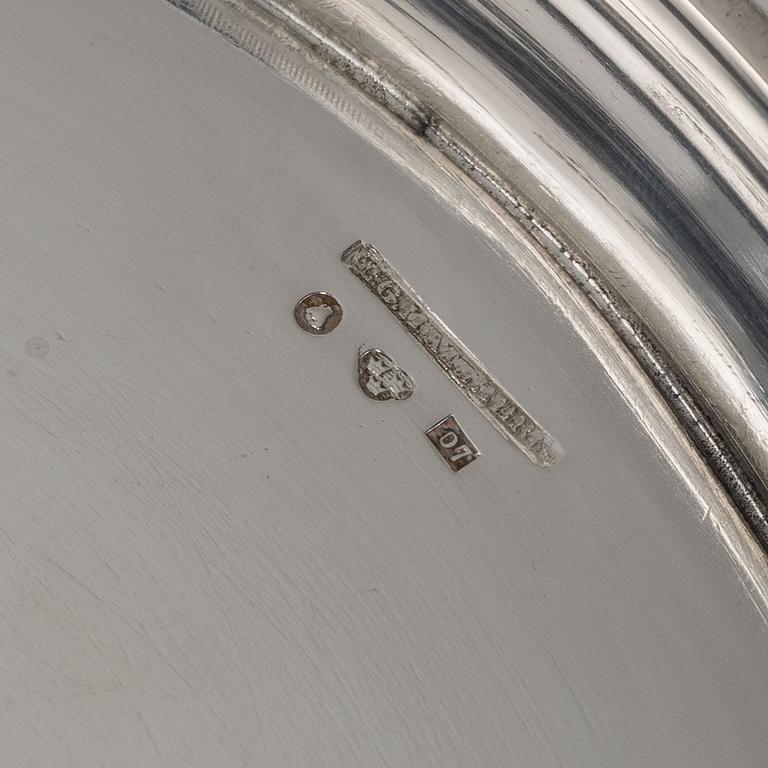 A Swedish silver bowl, marks of CG Hallberg, Stockholm 1906.