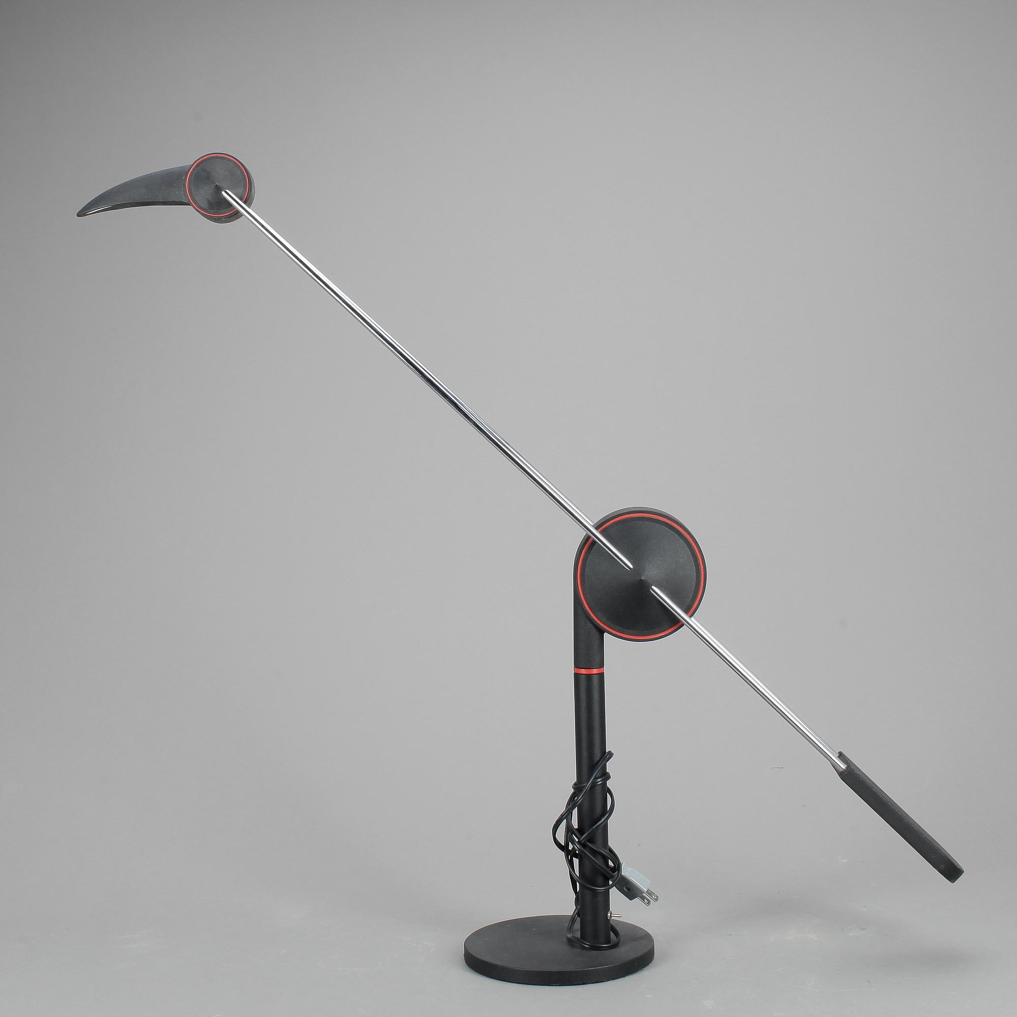 KONTORSLAMPA, Memphis design-typ, metall, 1980-tal.