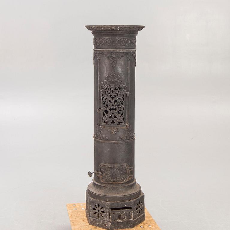 An early 1900s cast iron stove.