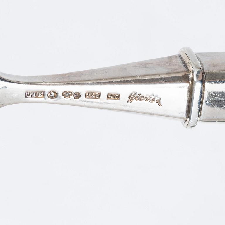 Claës E. Giertta, Soup ladle, sterling silver and wood, Stockholm, 1975.