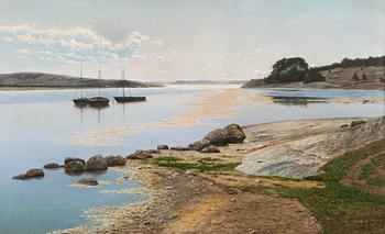 170. Frans Tiger, BOATS IN A SUNNY CREEK.