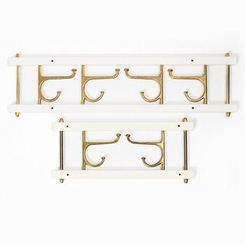 Coat hangers, 2 pieces, “Dekorativ”, Skoglunds metallgjuteri, Anderstorp, 1950s/60s.