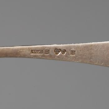 PARTI SILVER, 21 delar, bl. a GAB, 1928. Tot vikt 500 gram.
