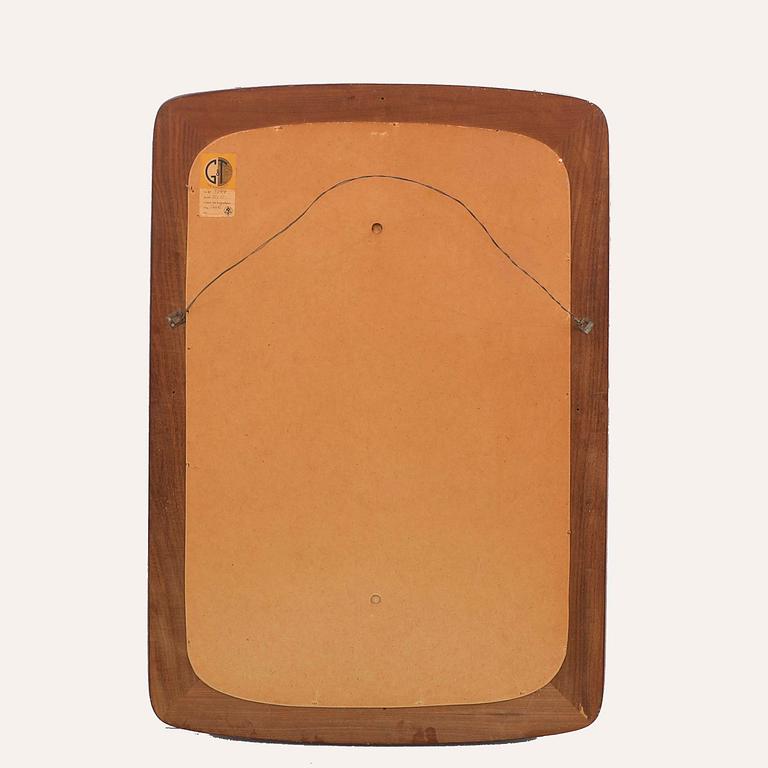 A 1950/60s walnut G&T mirror.