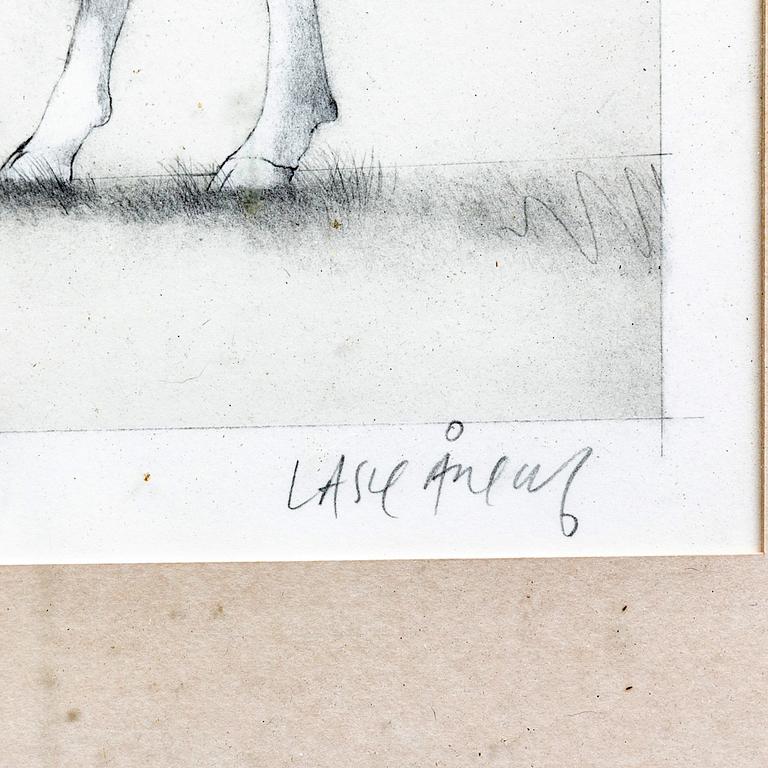 Lasse Åberg, litografi signerad och numrerad 153/200.