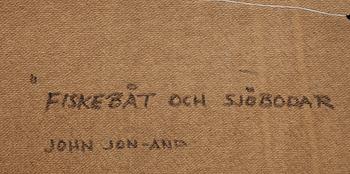 John Jon-And, "Fiskebåt och sjöbodar".