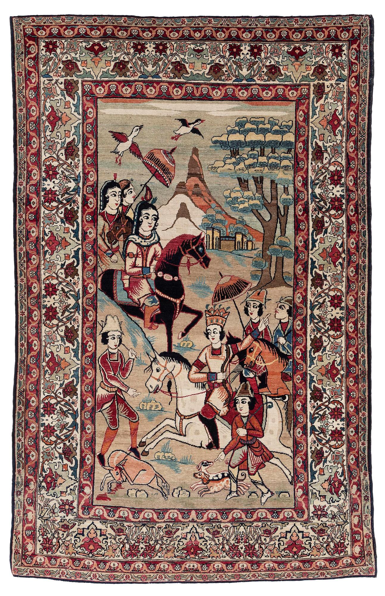 Matta, antik Kirman Laver, södra Persien, ca 210 x 136 cm.