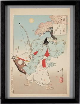 TSUKIOKA YOSHITOSHI, Färgträsnitt, sent 1800-tal (1888).