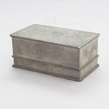 Pewter Box, marked Swatow Kut Hing, China early 20th century.