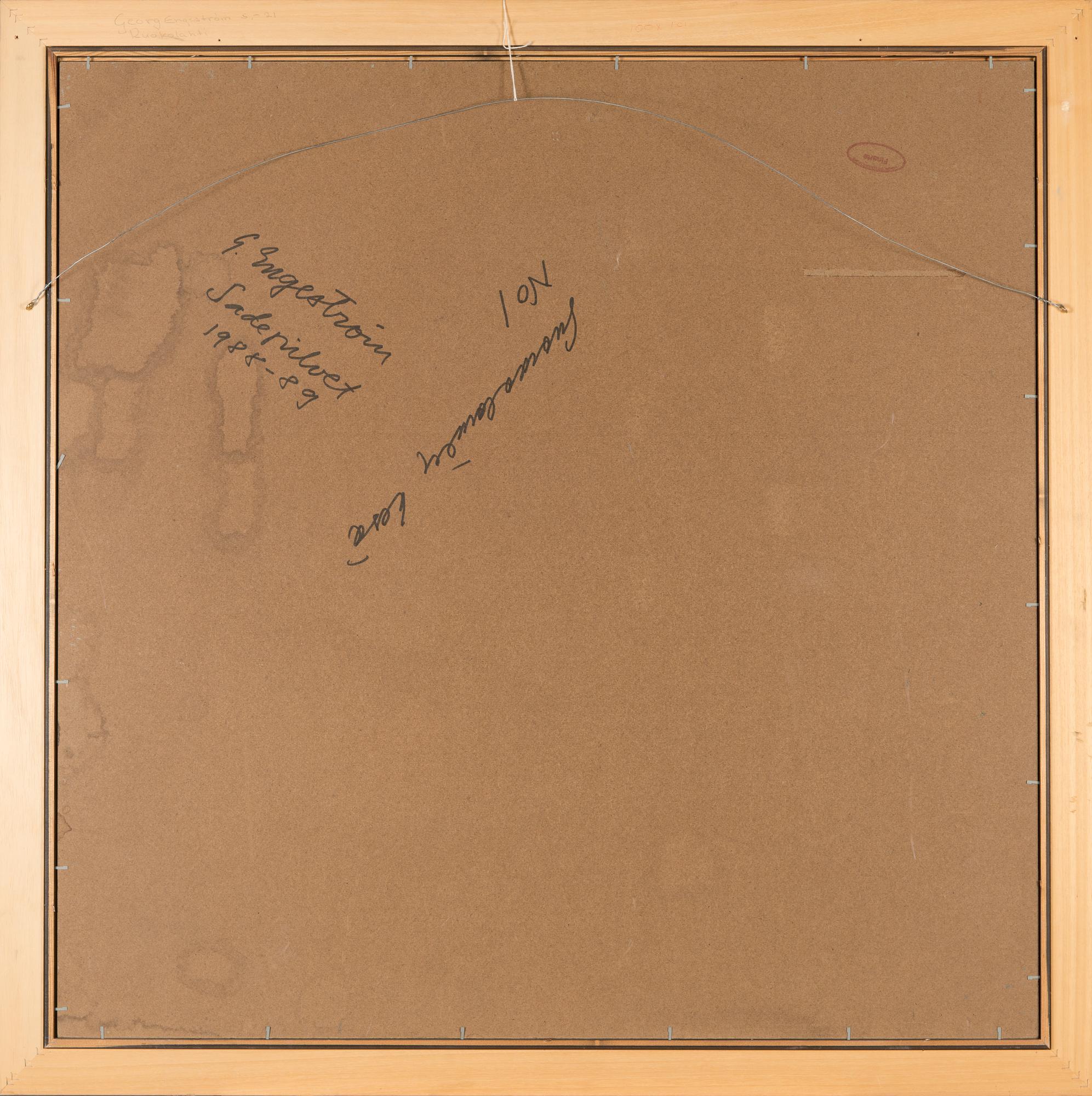 Georg Engeström, olja på pannå, signerad.