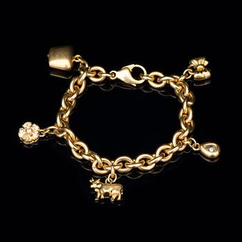 ARMBAND, CHOPARD, 18K guld, briljantslipade diamanter.