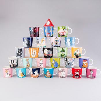 MOOMIN-MUG, 25 pcs, porcelain, Moomin Characters, Arabia 1996-2018.