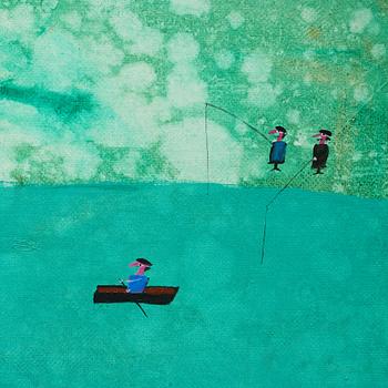 MADELEINE PYK, Olja på duk/pannå, signerad M. Pyk. Utförd 1978.