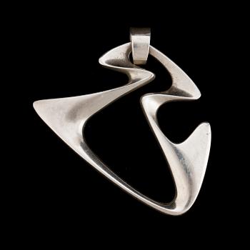 A sterling silver 'Amoeba' pendant designed by Henning Koppel for Georg Jensen in the 1950's.