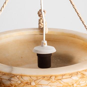 An alabaster ceiling lamp, 1920s.