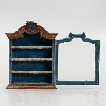 Wall display cabinet, Dutch Rococo style, 19th Century.