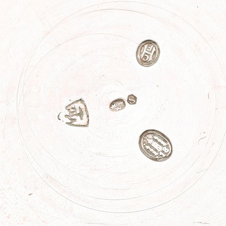 KAFFESERVIS, 3 delar, silver, Danmark 1918. Vikt ca 851 gram.