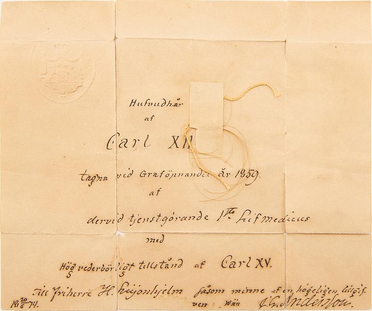 King Charles XII's lock of hair.