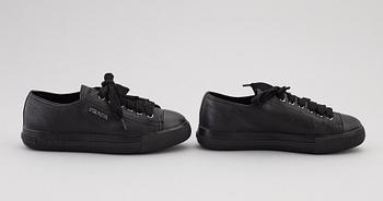 PRADA, two pairs of leather sneakers, size 35,5.