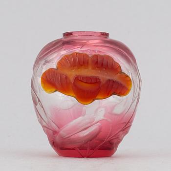 A Bohemian engraved glass jardinere and miniature vase, eraly 20th Century.