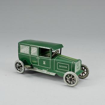 LEKSAKSBIL, "Sedan no. 765", Lehmann, Tyskland, tillverkad ursprungligt patent 1913, denna tillverkad från 1927-1941.