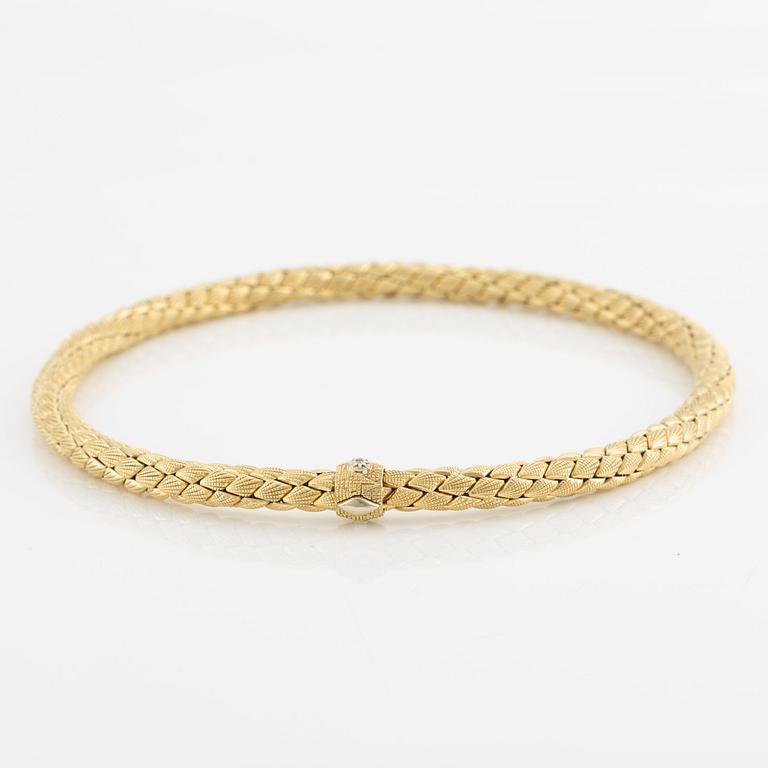 Necklace 18K gold and white gold "Stretch", Chimento.