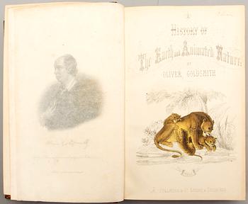 OLIVER GOLDSMITH 'A History of The Earth and Animated Nature' I-II, hand colored plates, c 1870.