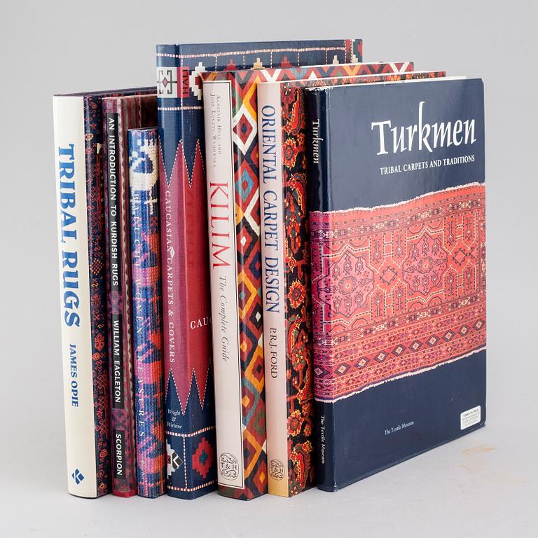 Seven books about oriental rugs, second half of the 20th century.