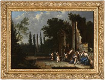 Gerard de Lairesse och Johannes Glauber (1646-1726) Attributed to, Vertumnus and Pomona.