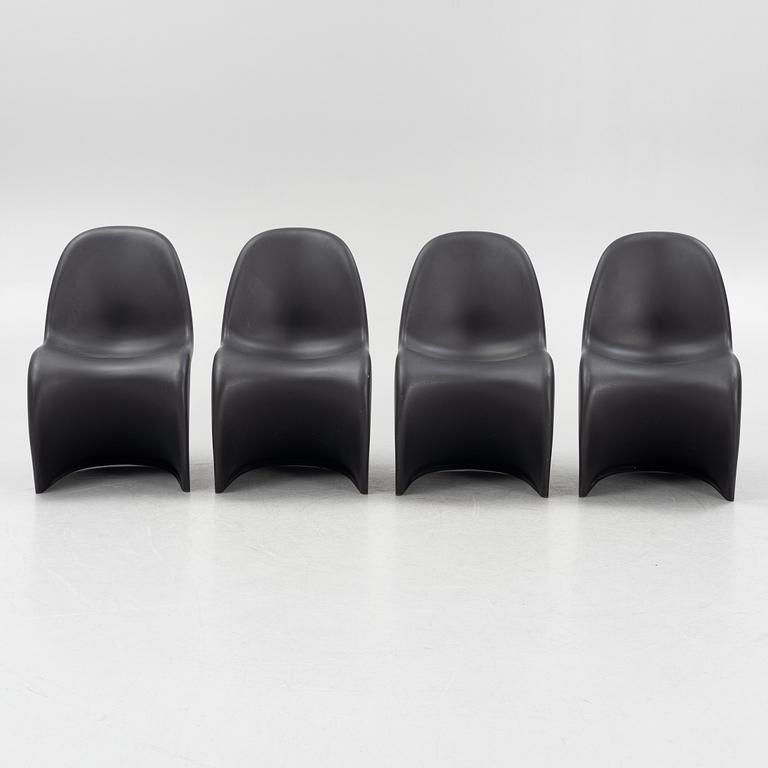 Verner Panton, four "Panton" chairs, Vitra.