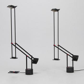 Richard Sapper, bordslampor, ett par "Tizio", Artemide, Italien.