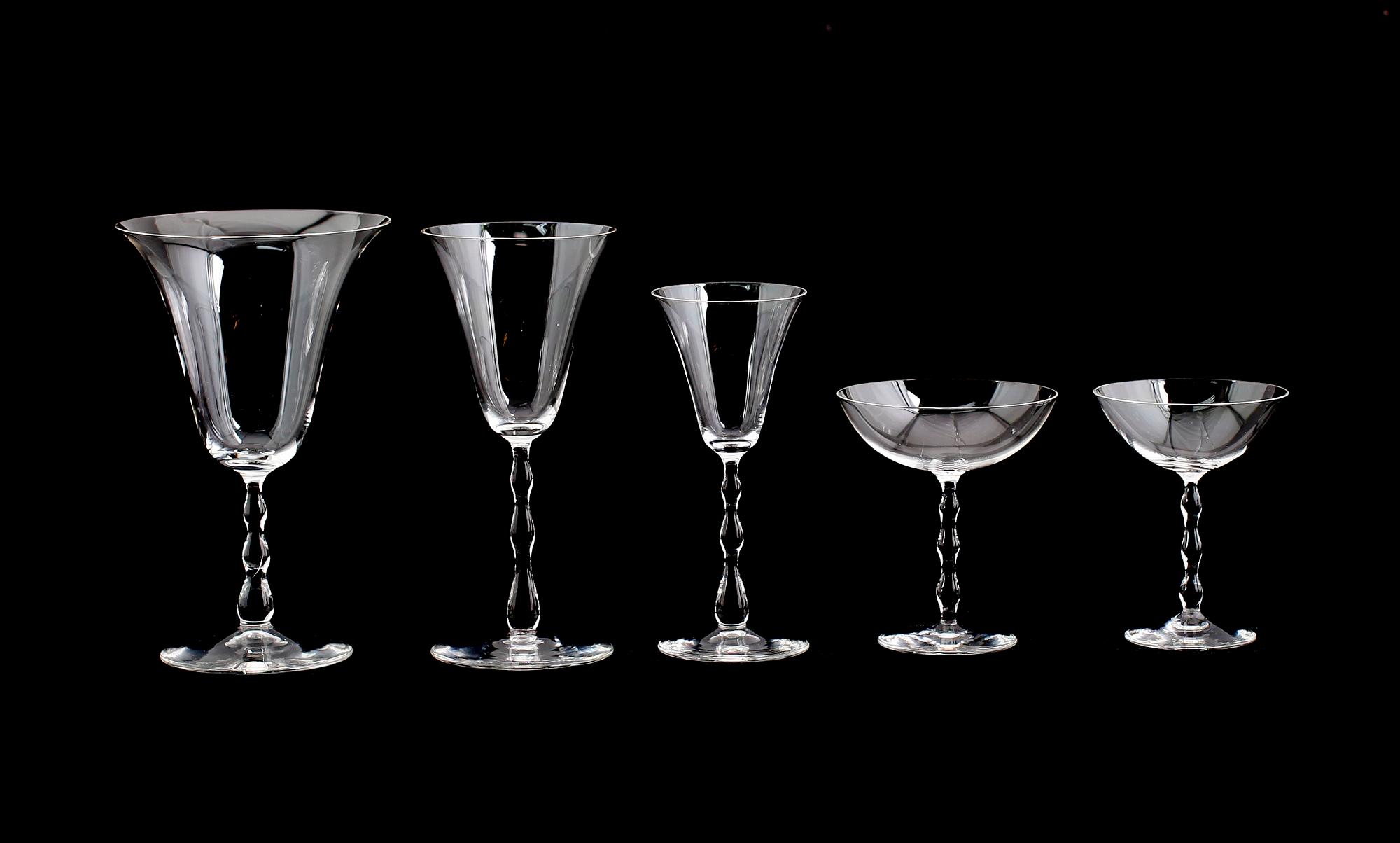 GLASSERVIS, 47 delar, Simon Gate, Orrefors.