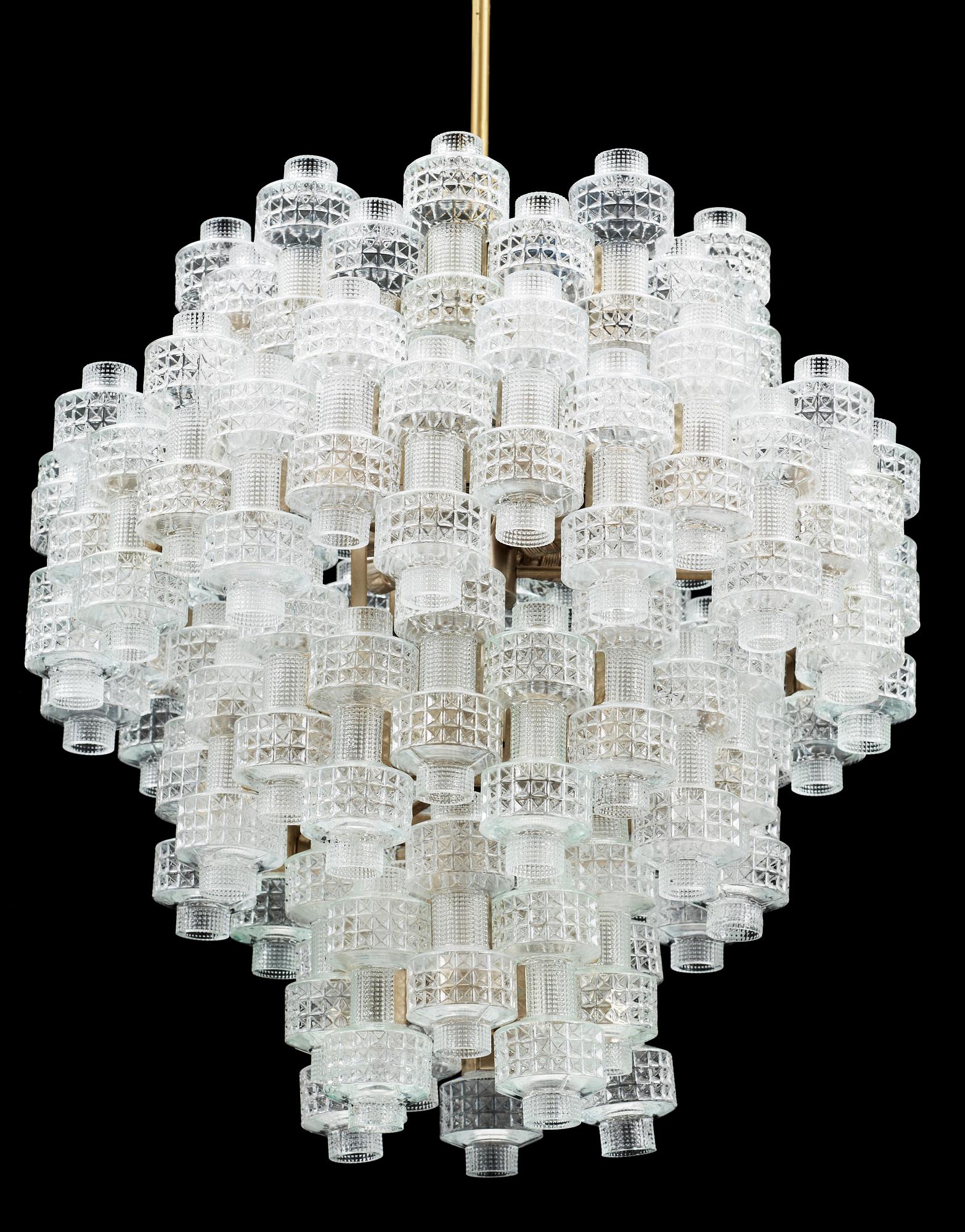 TAKLAMPA, Orrefors/Fagerhult, 1900-talets mitt.