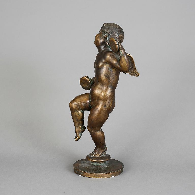 An Ansgar Almqvist bronze sculpture of a putto.