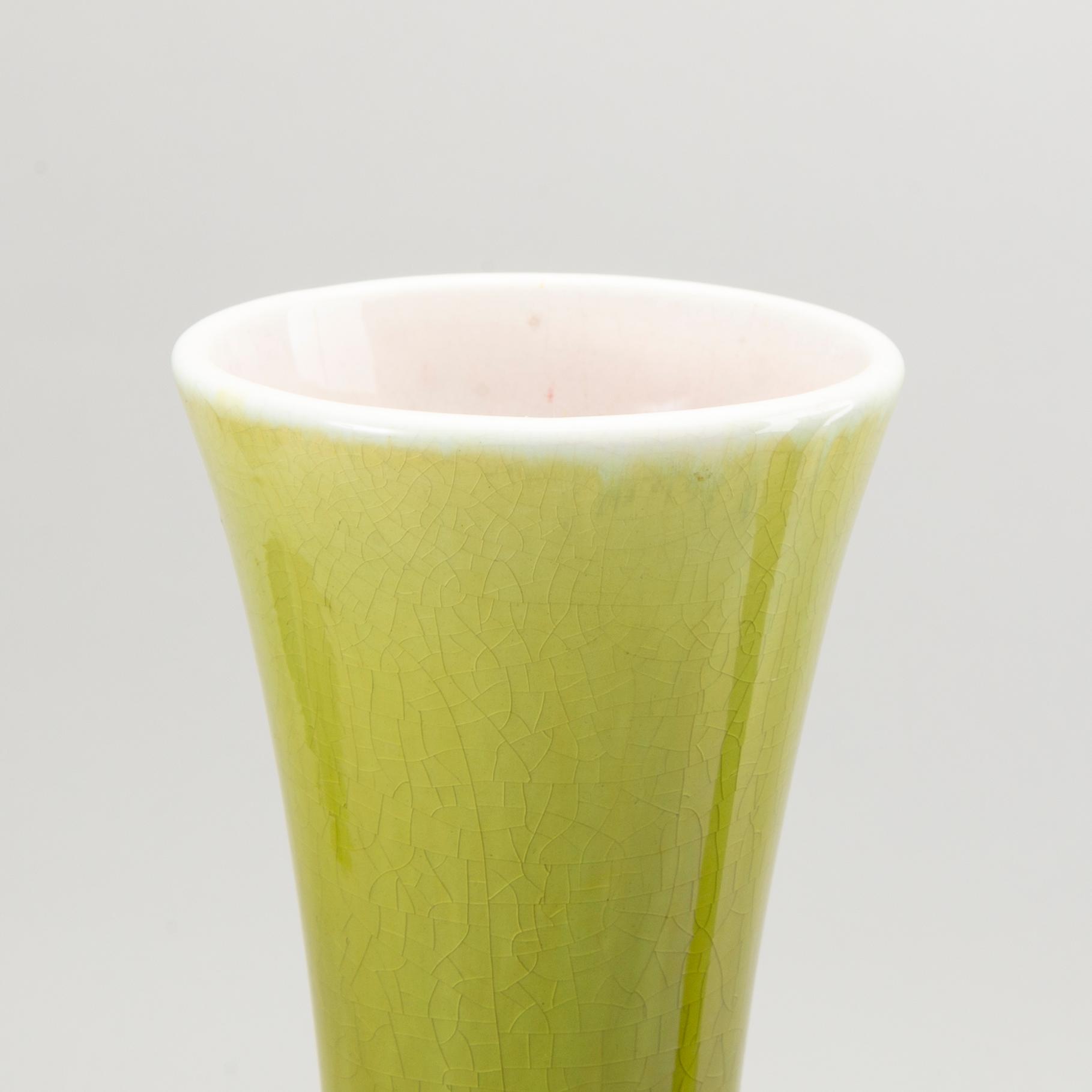 A pair of Rörstrand creamware vases, circa 1900.
