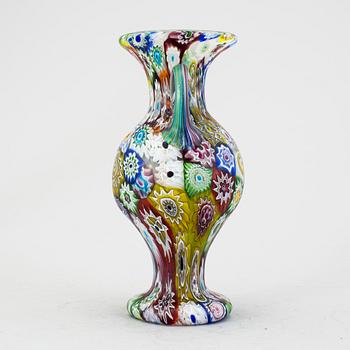 A MILLEFIORI GLASS VASE, Italy, mid 20th century.