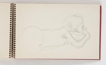 Lotte Laserstein, 10 små skissblock med teckningar.