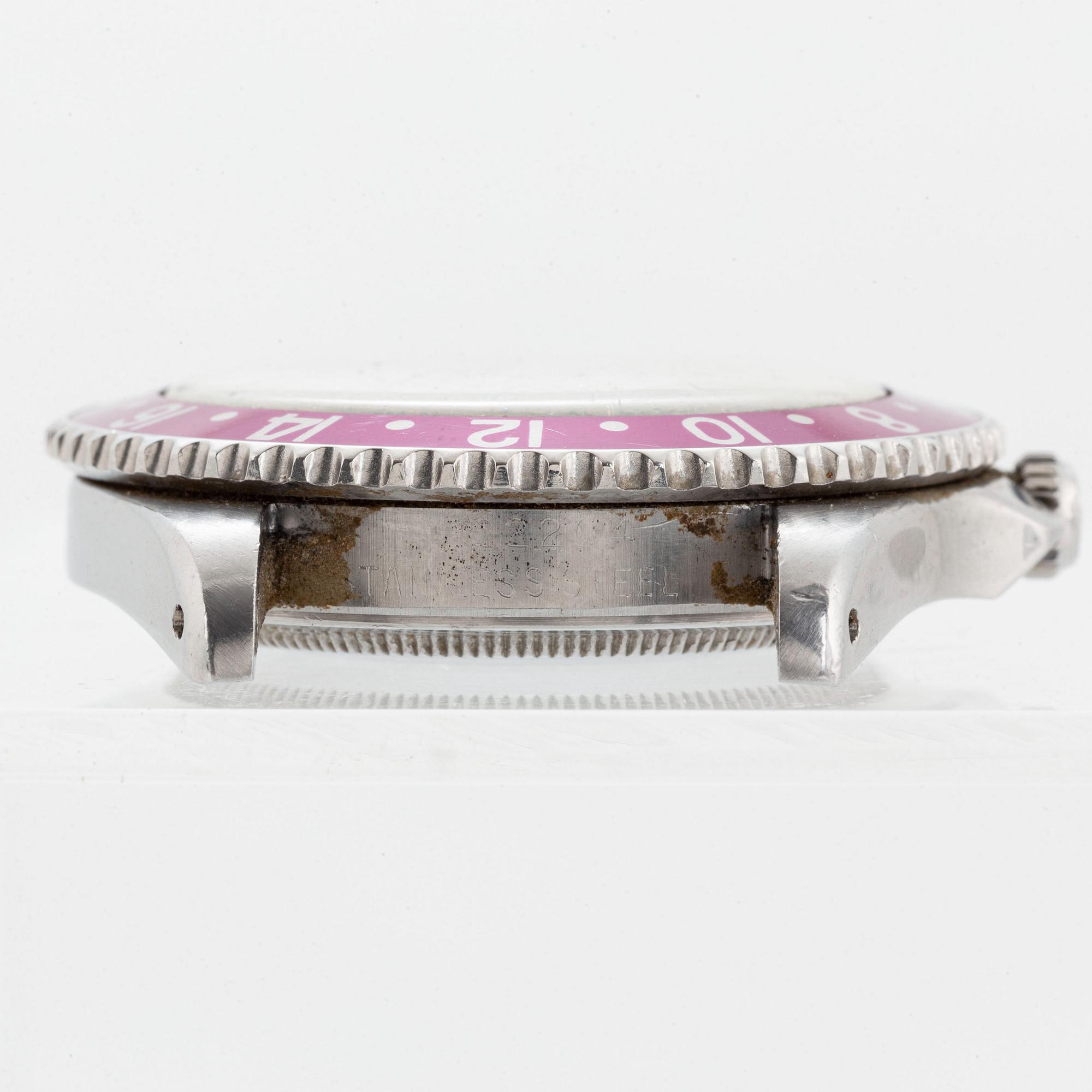 Rolex, GMT-Master, "Pointed Crown Guards, Fuchsia".