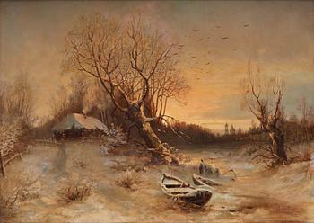 Julius von Klever, hans art, Vinterlandskap.