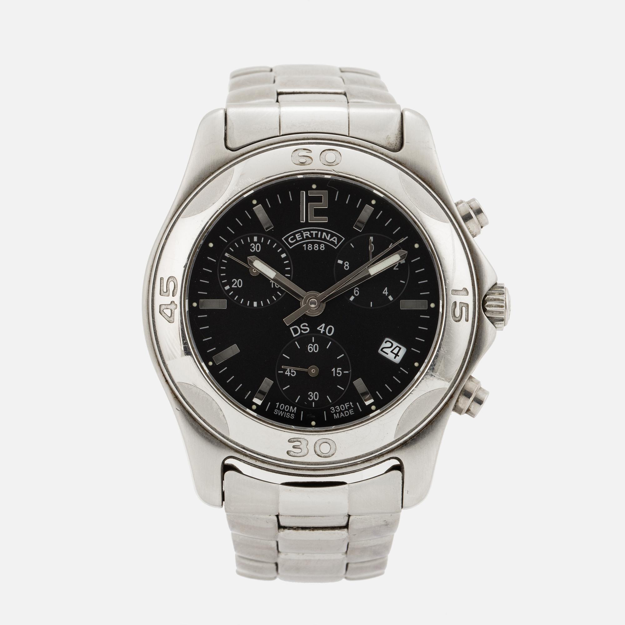 CERTINA, DS 40, wristwatch, chronograph, 38 mm.