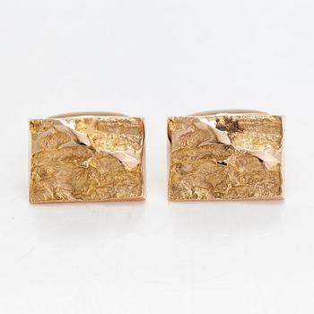 A pair of 14K gold cufflinks. E. Räsänen Oy, Kuopio 1972.