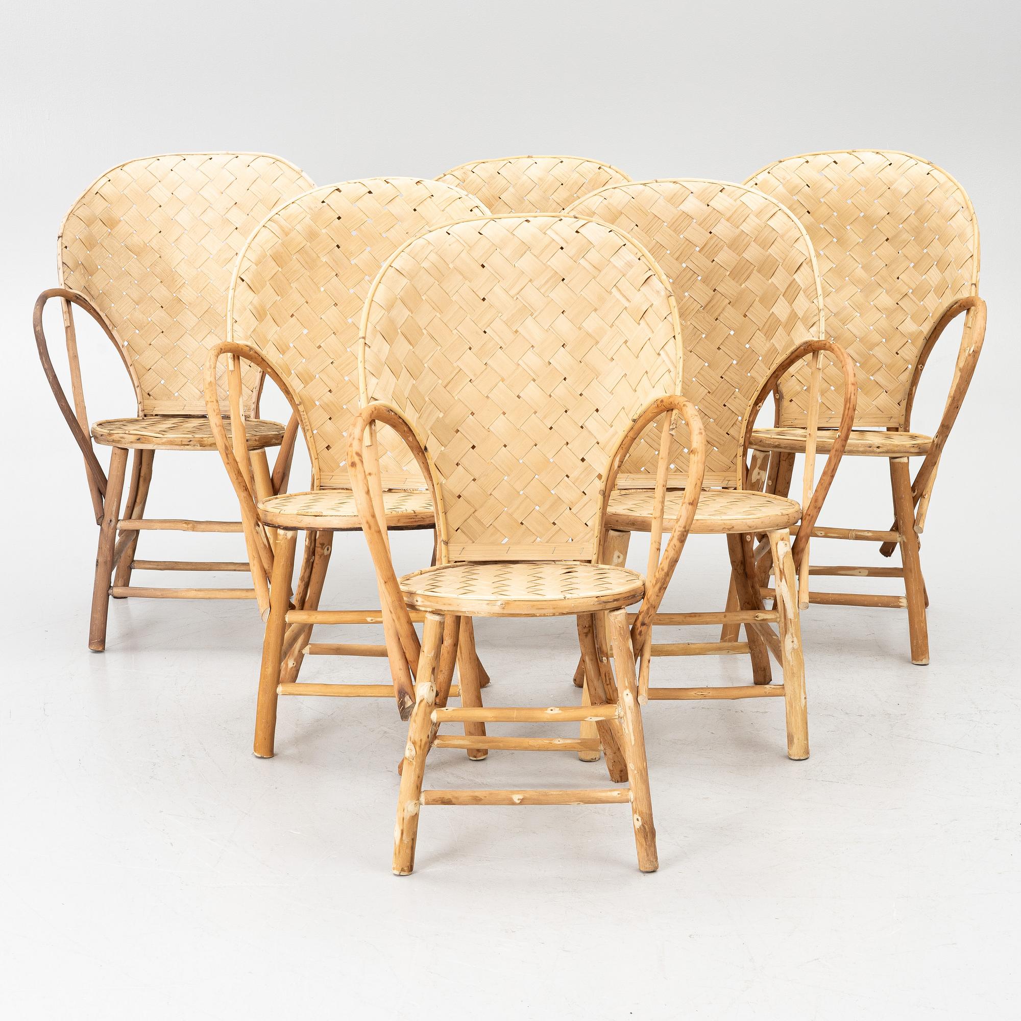 Armchairs, 6 pieces, “LC-Stolen”, Möbelfirma Gösta Westerberg, circa mid-20th century.