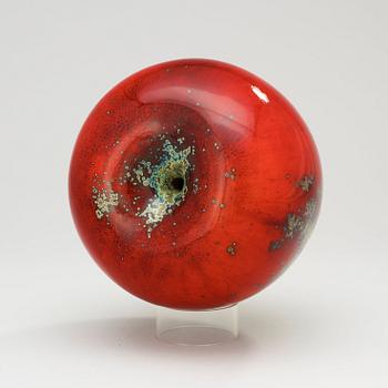 A Hans Hedberg faience apple, Biot, France.