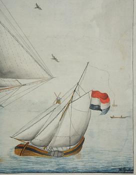 W Rijnbend, 18th century, "The Ship of the City of Schiedam".