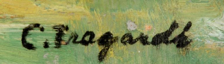 Carl Trägårdh, olja på pannå signerad.