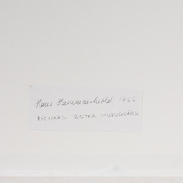 Hans Hammarskiöld, "Richard botar huvudvärk", 1965.