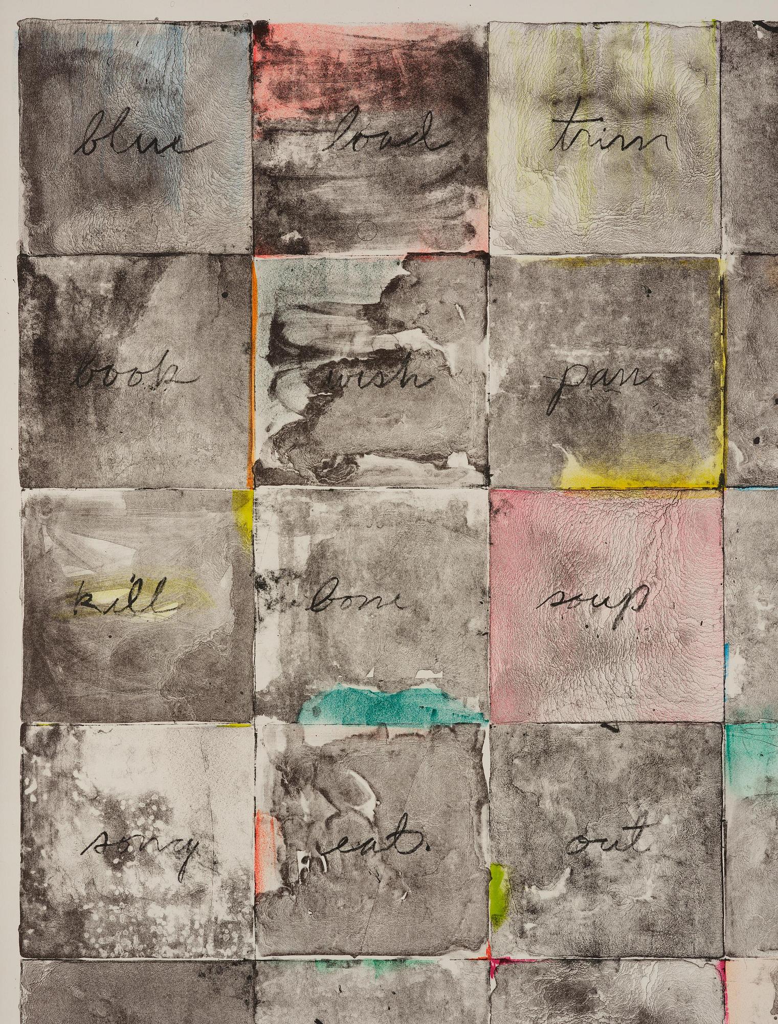 Jim Dine, "Wall chart II" .